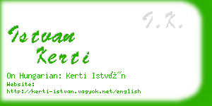 istvan kerti business card